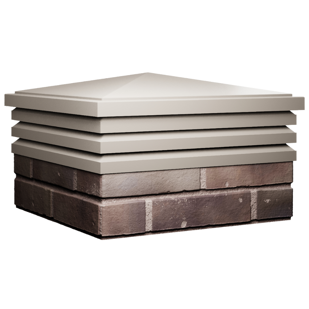 Колпак Zking Бона ХайТек Бежевый на столб 2х2 кирпича (513х513мм) в Муроме фото