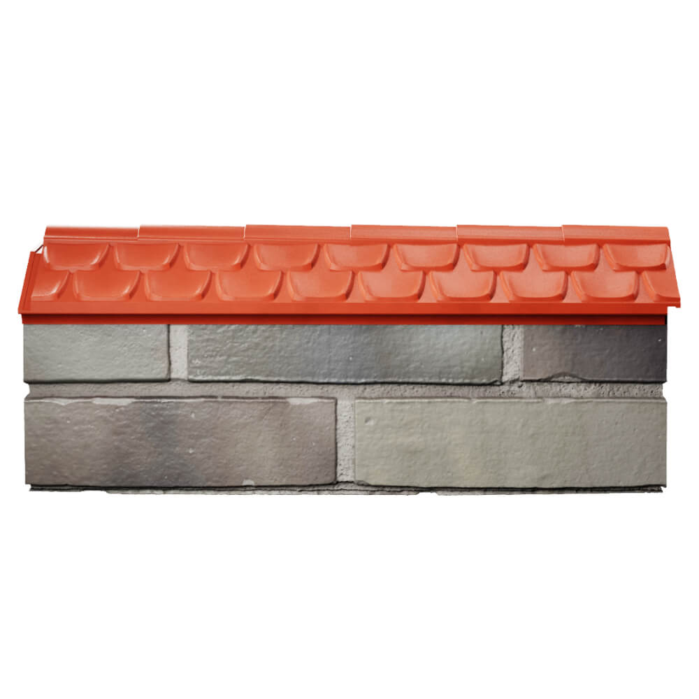 Парапет Zking Эльбрус Красный с посадкой на 0.5 кирпича (130мм) в Муроме фото