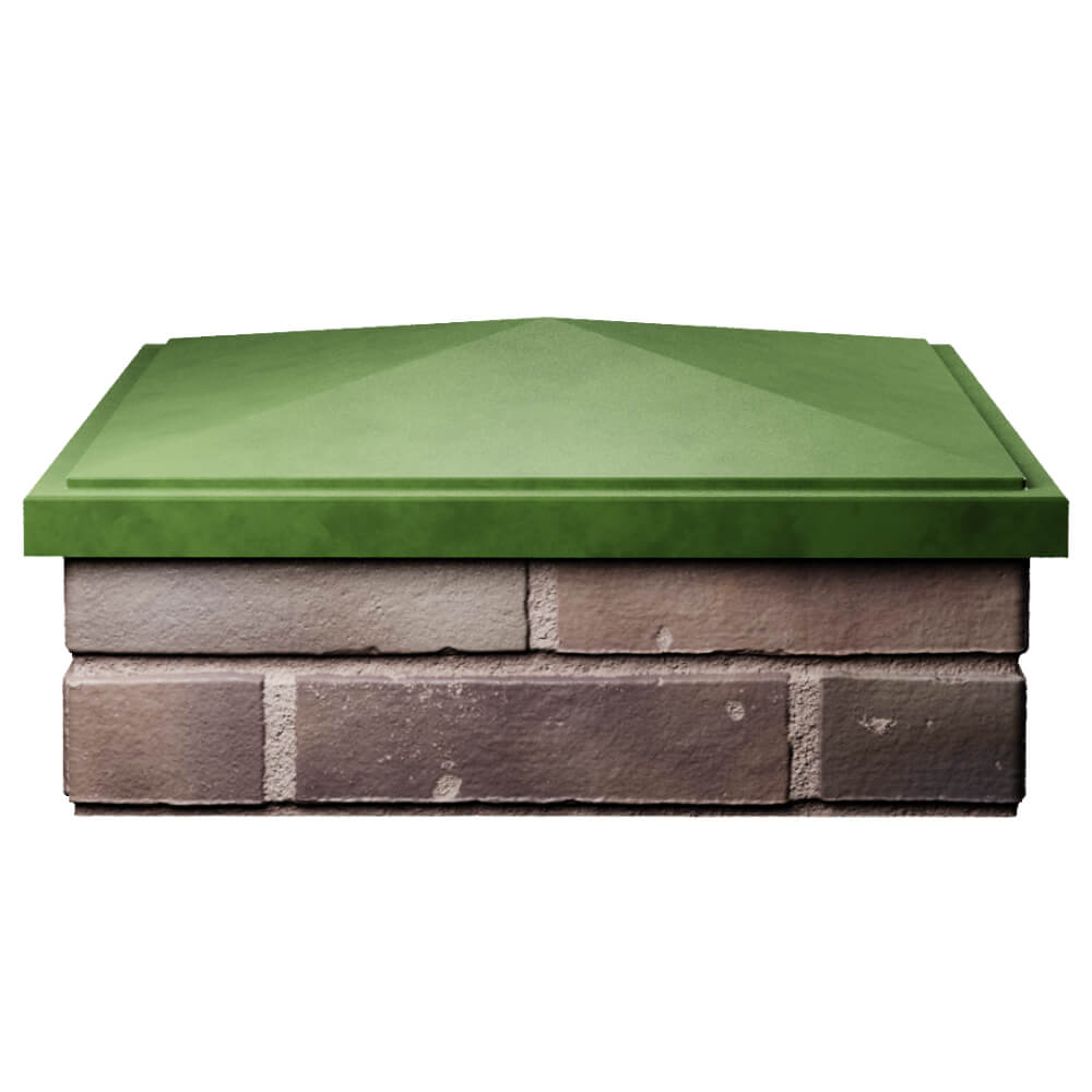 Колпак Zking БонаМоно Зеленый на столб 2х2 кирпича (515х515, 530х530мм) Муром фото