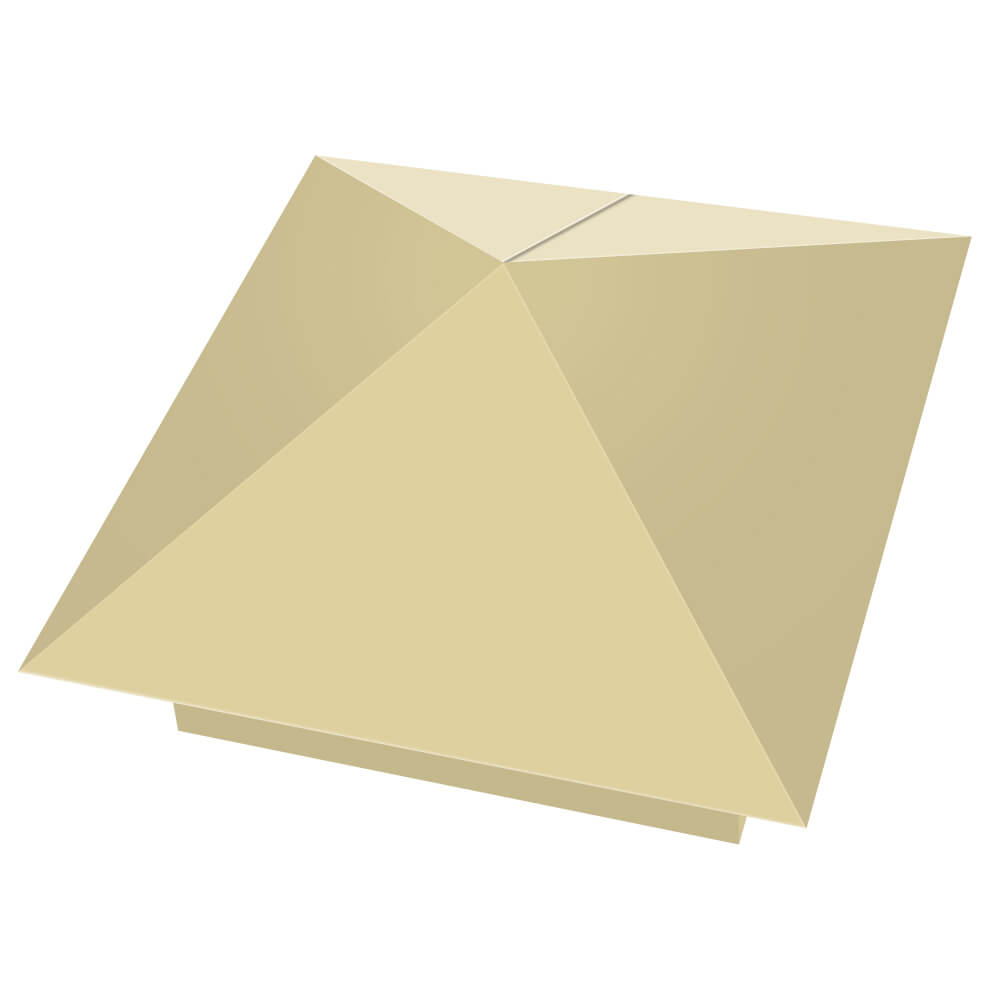 Колпак металлический 400х400мм RAL1014 Бежевый заборный Муром фото