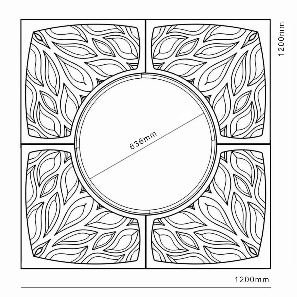 Приствольная решетка для дерева ZKING CRUST 1.2х1.2м Черная в Муроме фото