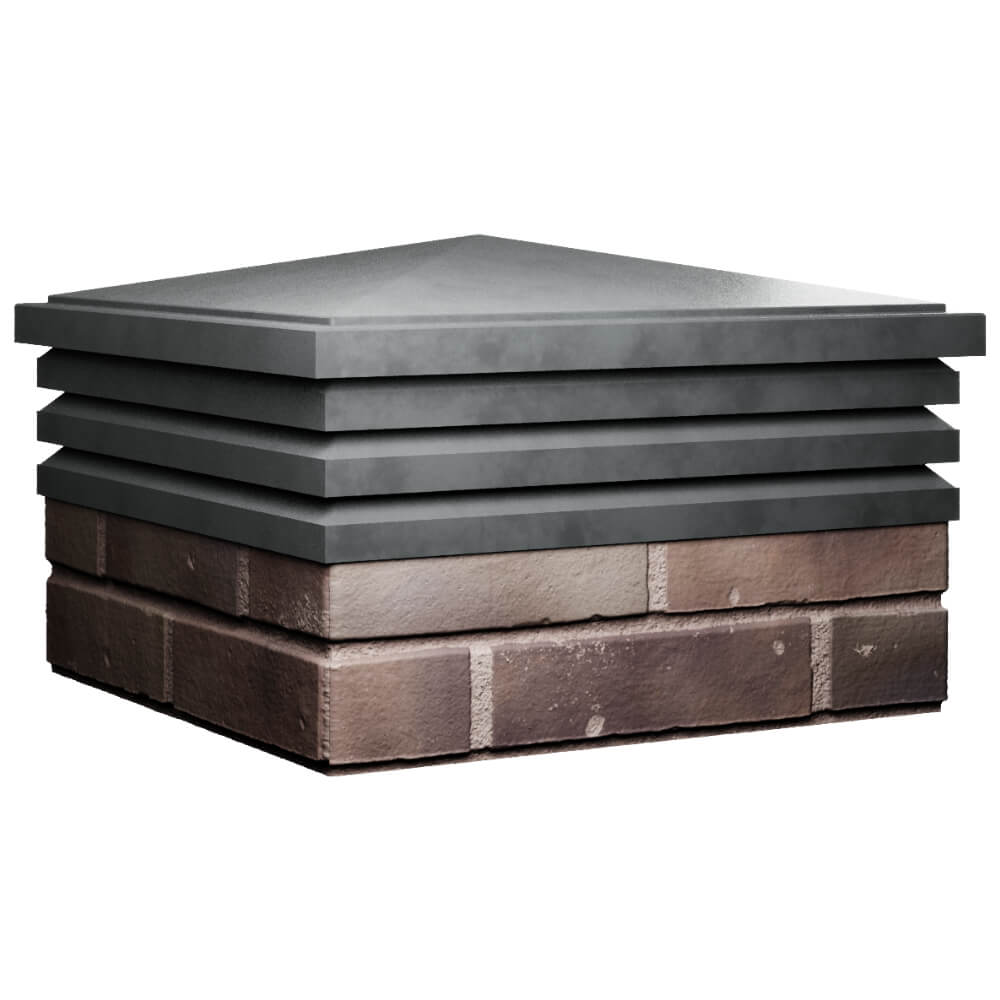 Колпак Zking Бона ХайТек Серый на столб 2х2 кирпича (513х513мм) в Муроме фото