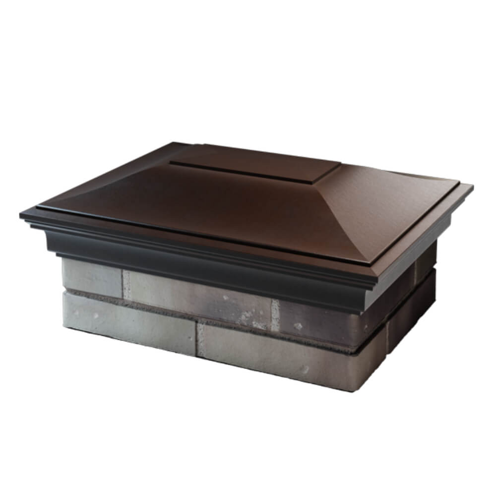 Колпак Zking Монблан Коричневый на столб 2х1.5 кирпича (515х385мм) в Муроме фото