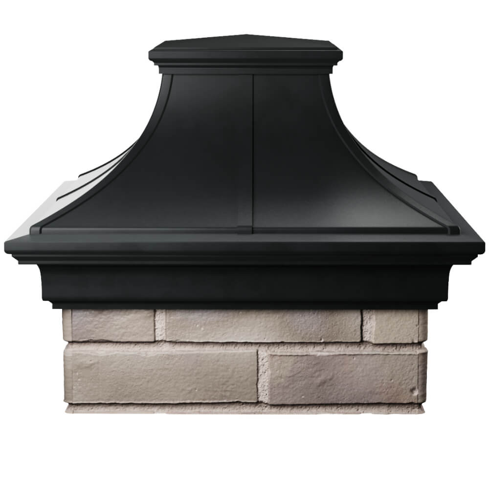 Колпак Zking Монблан Премиум Черный на столб 1.5х1.5 кирпича (385х385мм) Муром фото