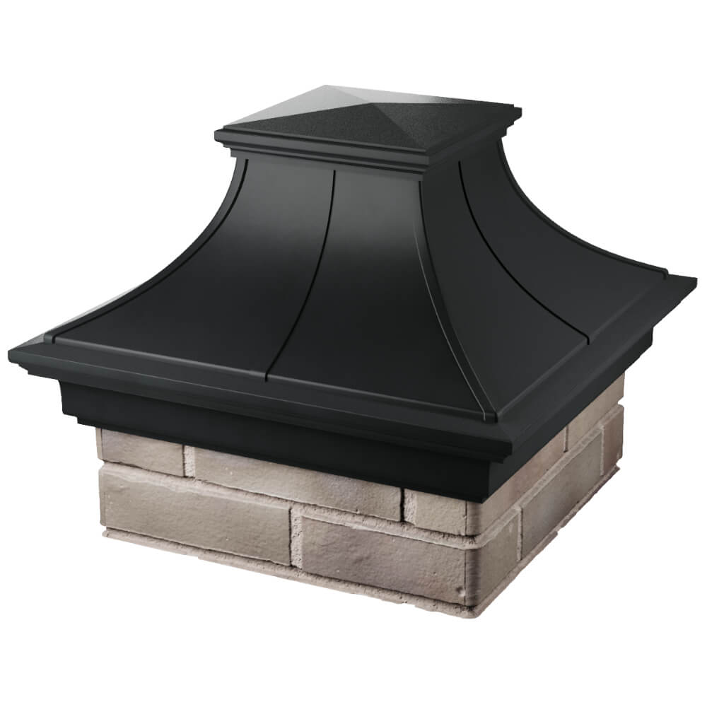 Колпак Zking Монблан Премиум Черный на столб 1.5х1.5 кирпича (385х385мм) в Муроме фото
