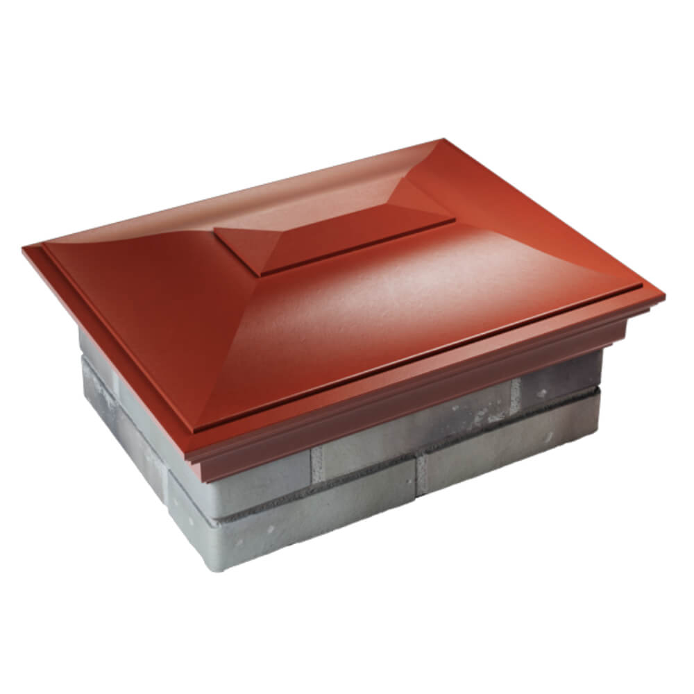 Колпак Zking Монблан Красный на столб 2х1.5 кирпича (515х385мм) Муром фото