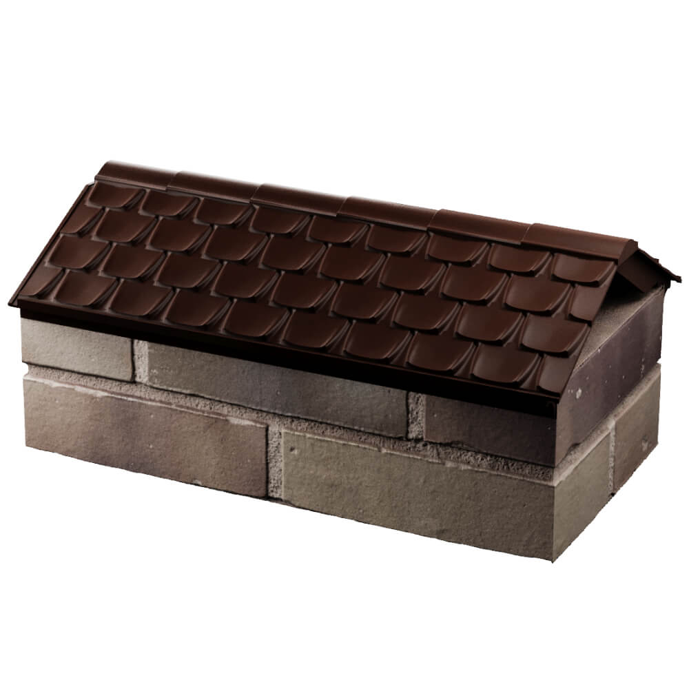 Парапет Zking Эльбрус Коричневый с посадкой на 1 кирпич (255мм) в Муроме фото