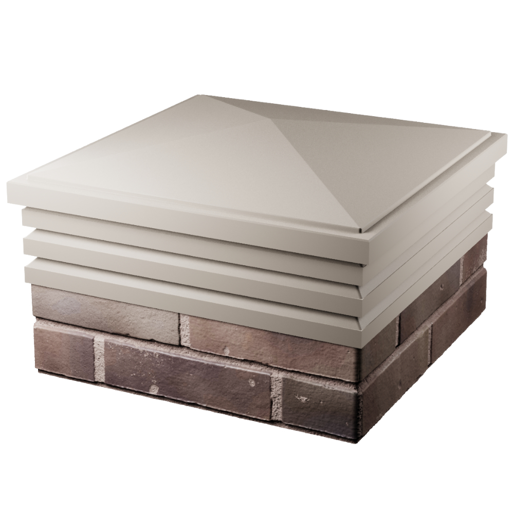 Колпак Zking Бона ХайТек Бежевый на столб 2х2 кирпича (513х513мм) в Муроме фото