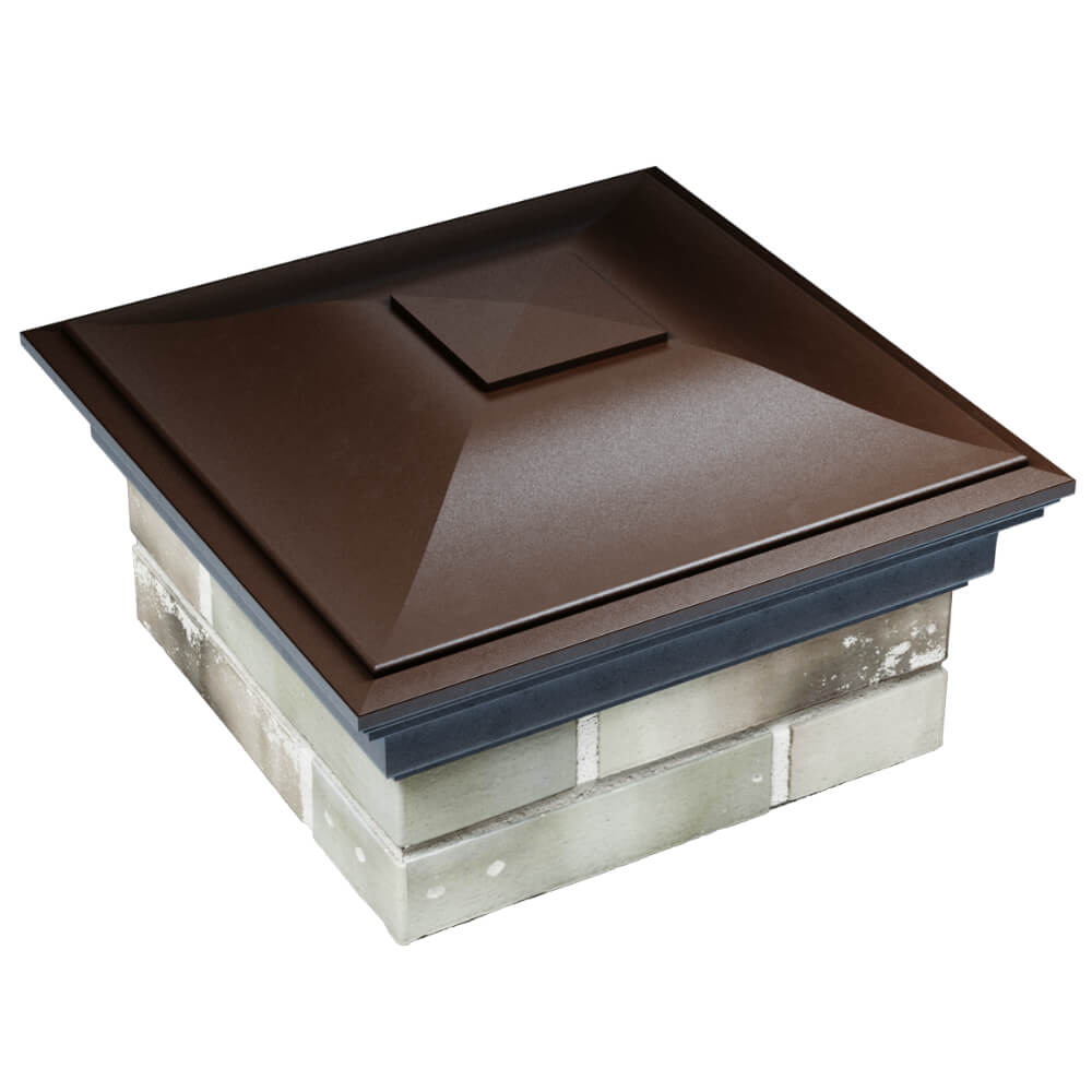 Колпак Zking Монблан Коричневый на столб 1.5х1.5 кирпича (385х385мм) в Муроме фото