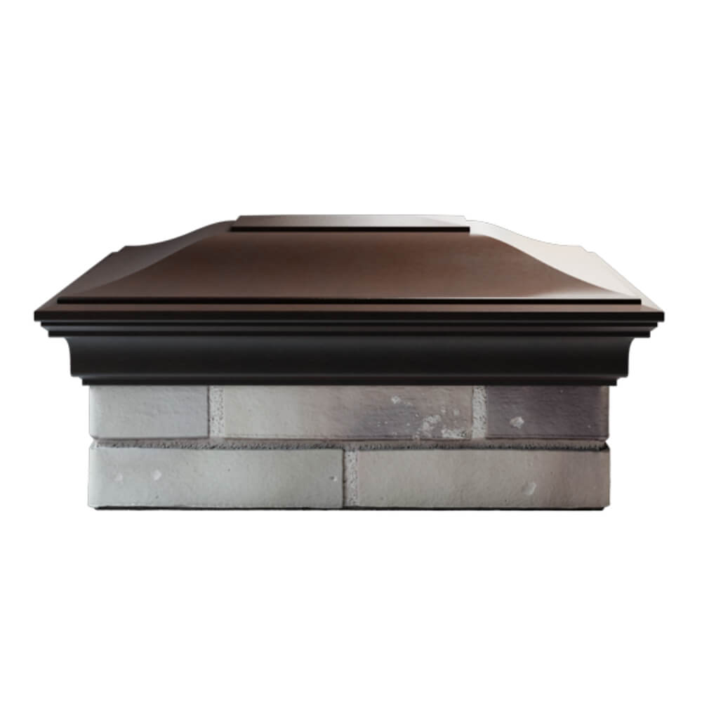 Колпак Zking Монблан Коричневый на столб 2х1.5 кирпича (515х385мм) в Муроме фото