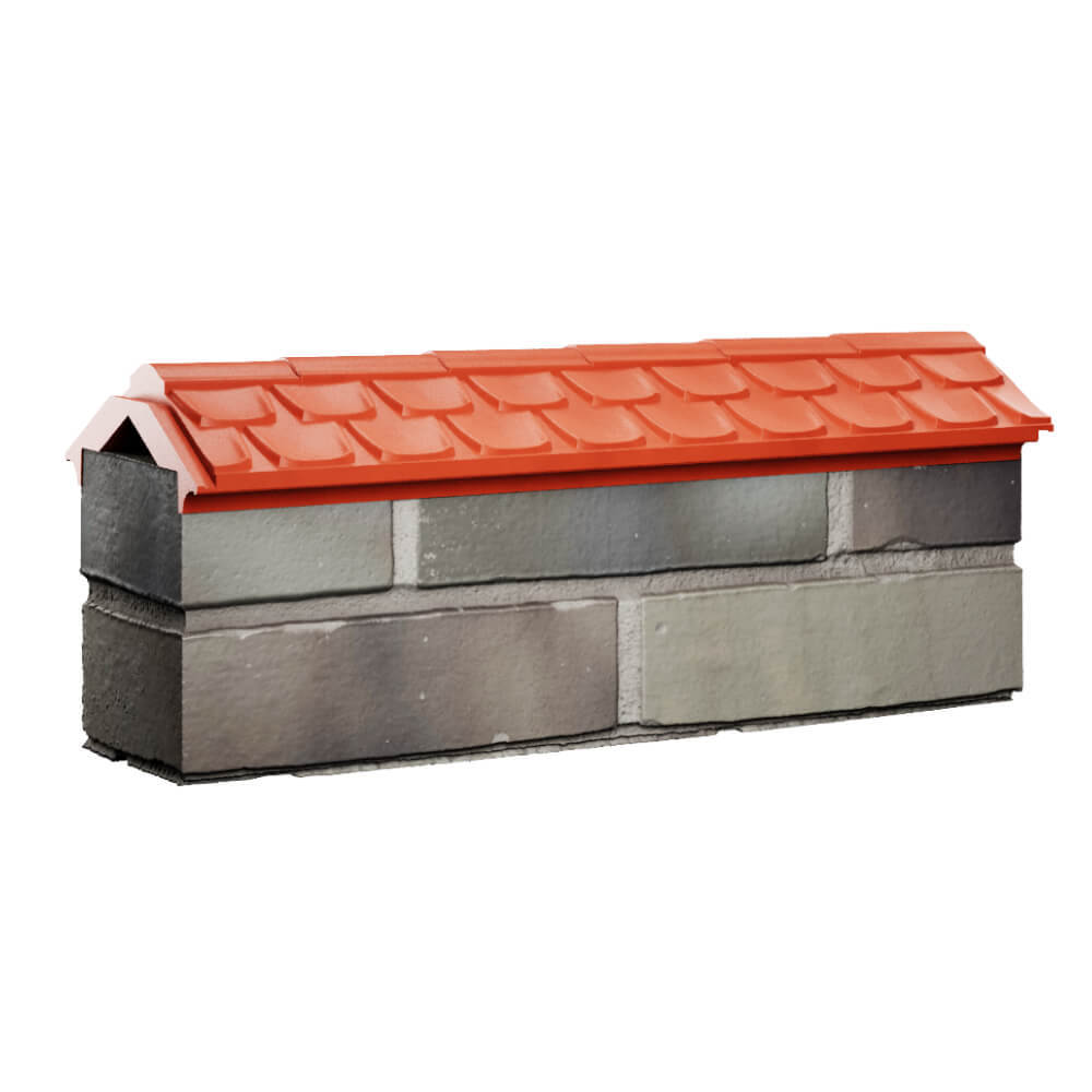 Парапет Zking Эльбрус Красный с посадкой на 0.5 кирпича (130мм) Муром фото