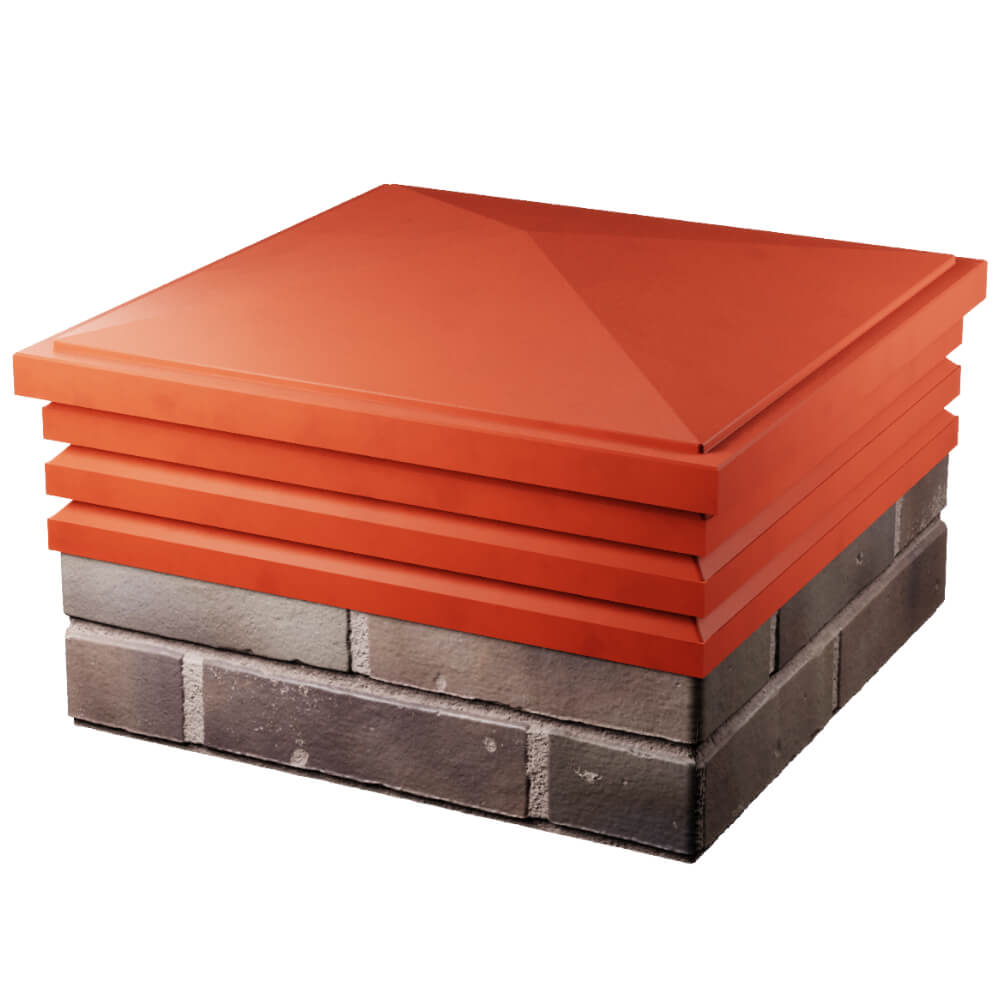 Колпак Zking Бона ХайТек Красный на столб 2х2 кирпича (513х513мм) в Муроме фото