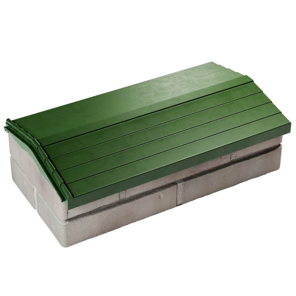 Парапет Zking Бона ХайТек Зеленый с посадкой на 1 кирпич (200/225/255мм) в Муроме фото