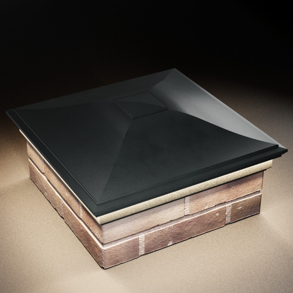 Колпак Zking Монблан Черный на столб 2х2 кирпича (515х515мм) c подсветкой в Муроме фото