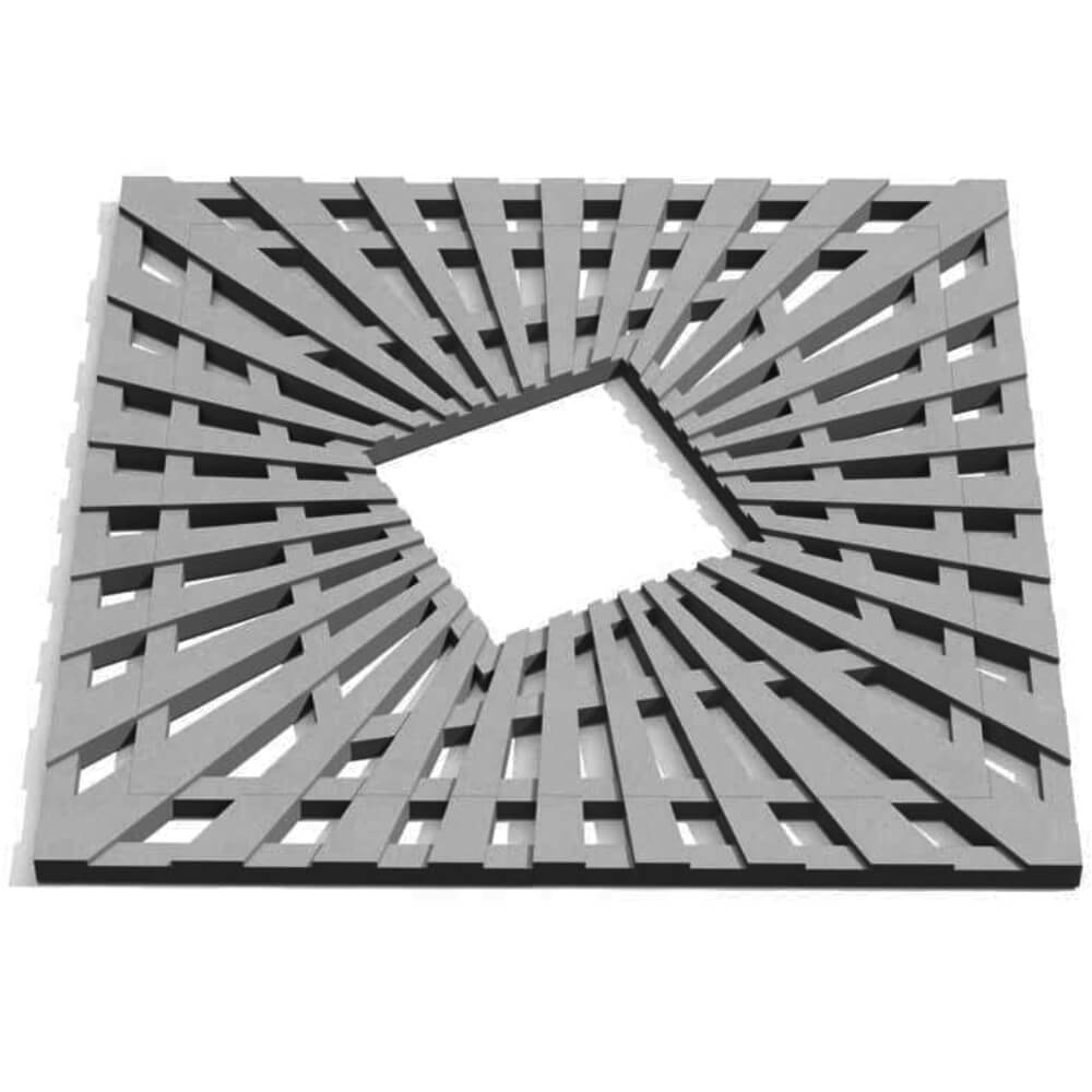 Приствольная решетка для дерева ZKING ATMOSPHERE 1.2х1.2м Серая Муром фото