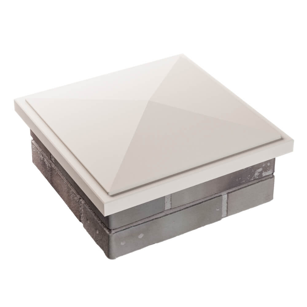 Колпак Zking БонаМоно Бежевый на столб 1.5х1.5 кирпича (385х385, 400х400мм) в Муроме фото