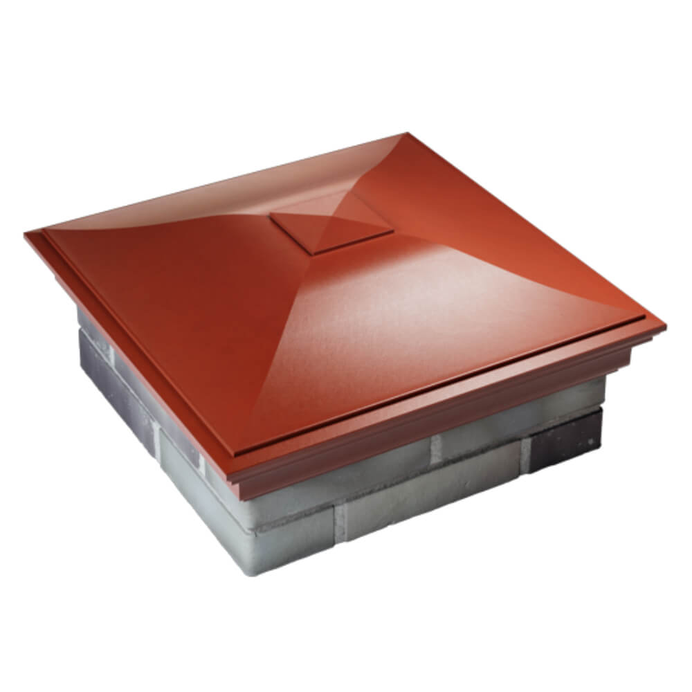 Колпак Zking Монблан Красный на столб 2х2 кирпича (515х515мм) Муром фото