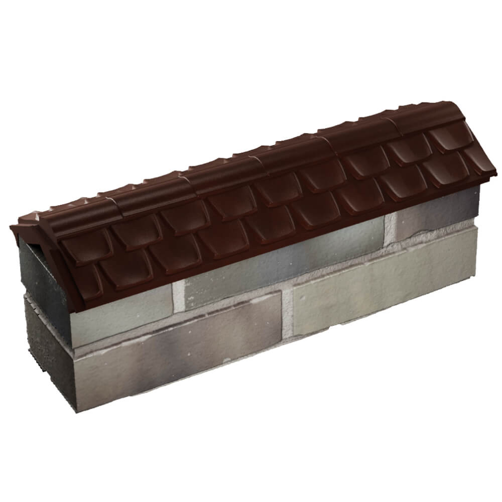 Парапет Zking Эльбрус Коричневый с посадкой на 0.5 кирпича (130мм) в Муроме фото