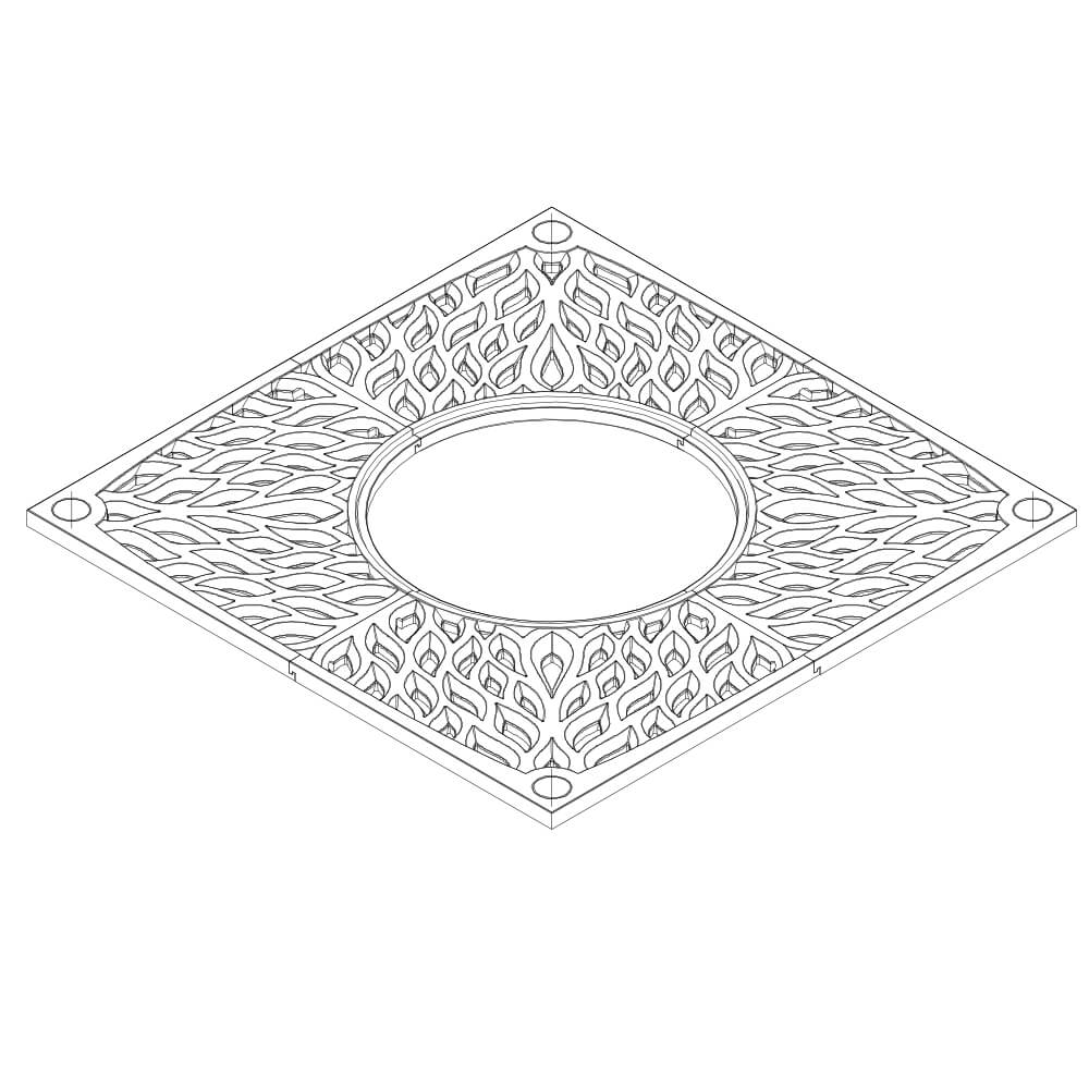 Приствольная решетка для дерева ZKING CRUST 2х2м Черная в Муроме фото