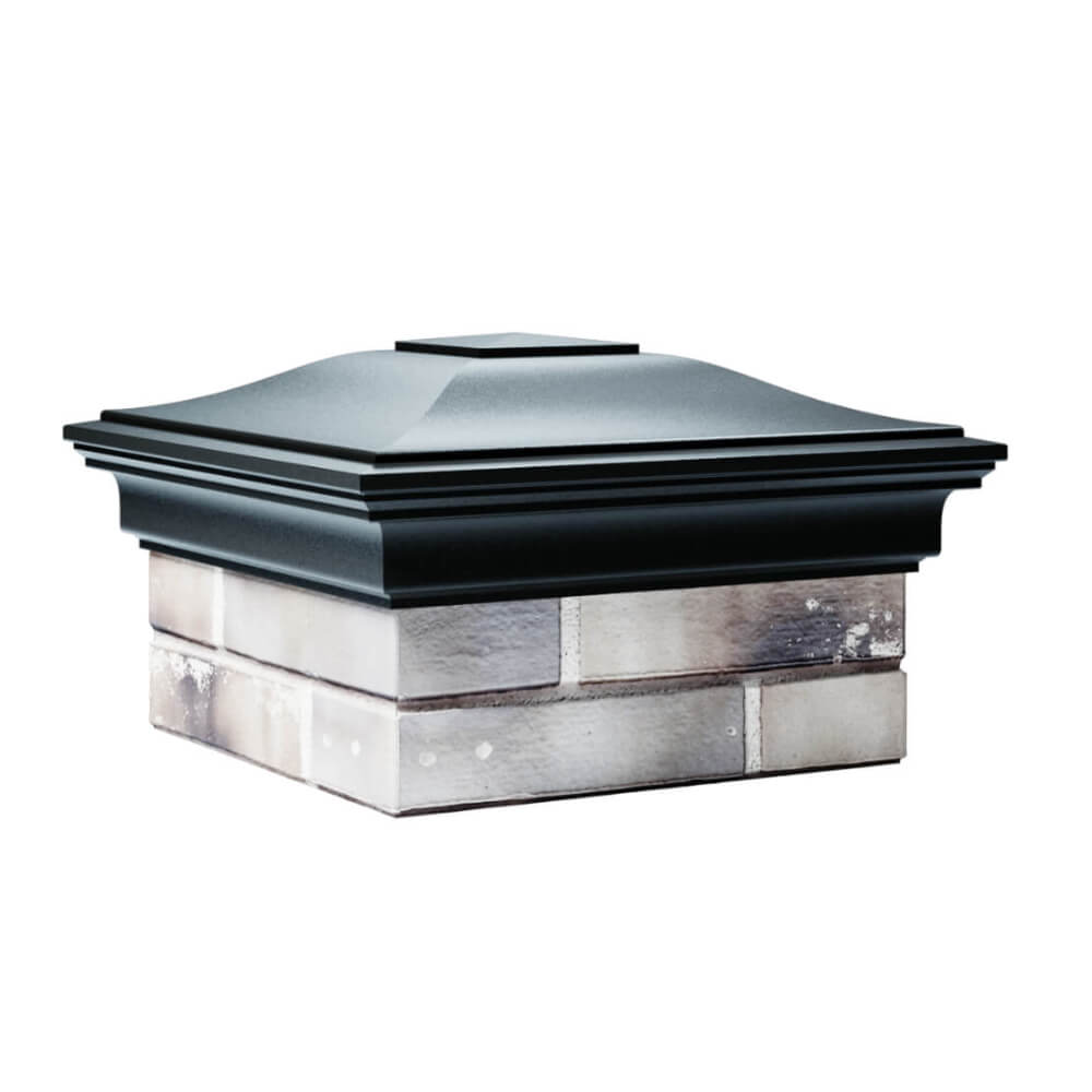 Колпак Zking Монблан Черный на столб 1.5х1.5 еврокирпича 0.7НФ (355х355мм) в Муроме фото