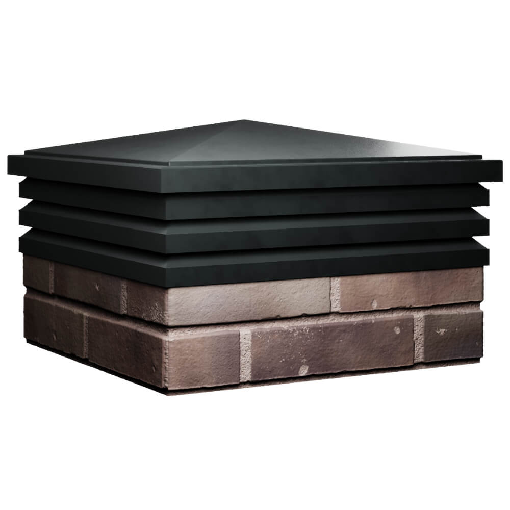 Колпак Zking Бона ХайТек Черный на столб 2х2 кирпича (513х513мм) в Муроме фото