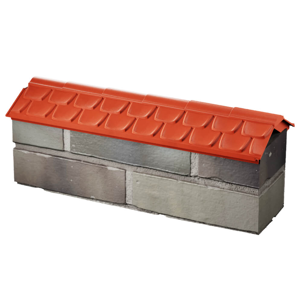 Парапет Zking Эльбрус Красный с посадкой на 0.5 кирпича (130мм) в Муроме фото