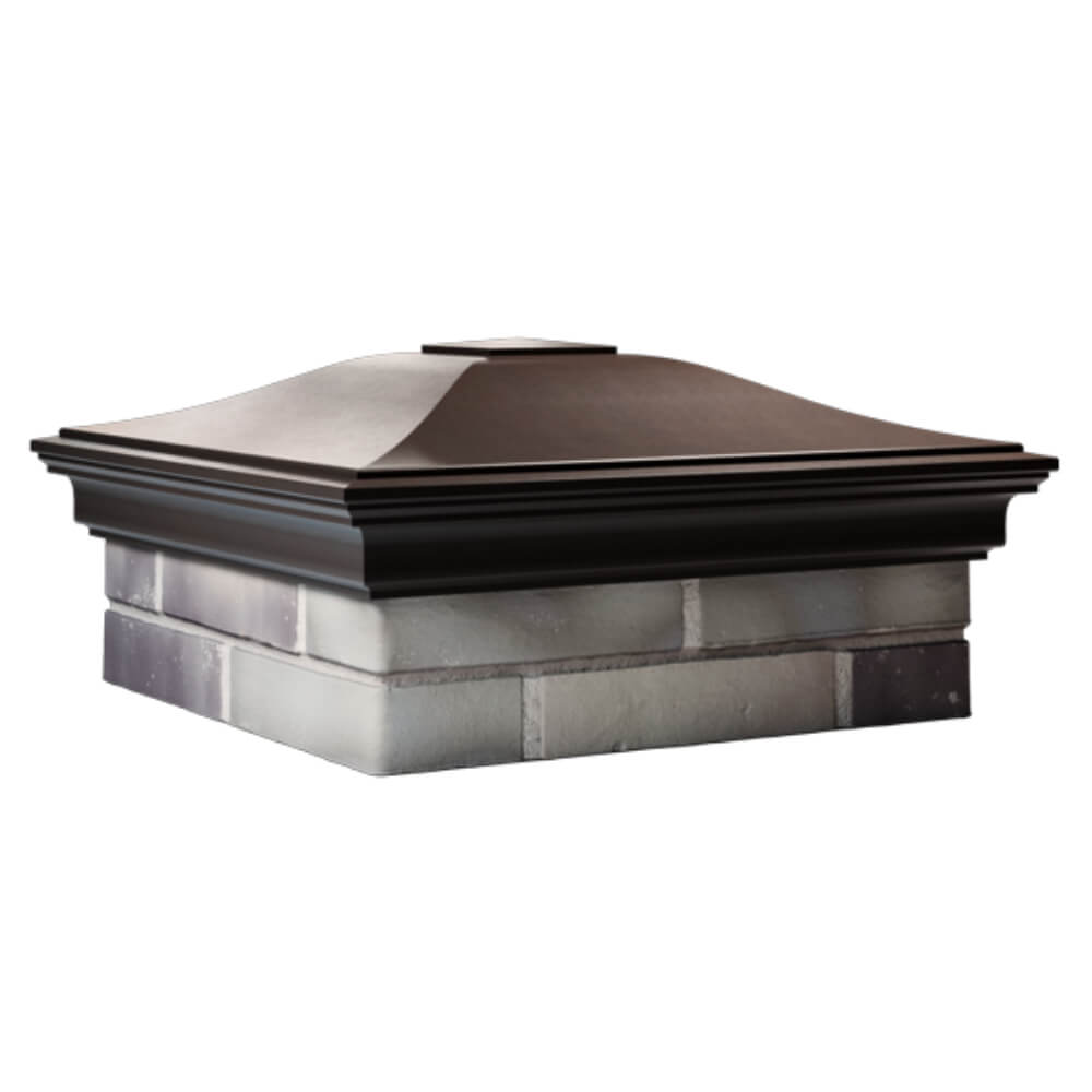 Колпак Zking Монблан Коричневый на столб 2х2 кирпича (515х515мм) в Муроме фото