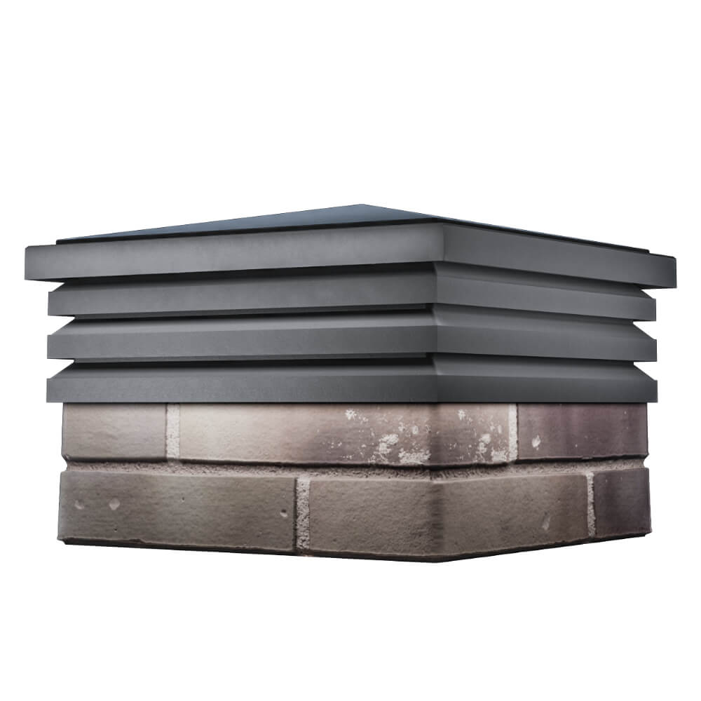 Колпак Zking Бона ХайТек Серый на столб 1.5х1.5 кирпича (385х385мм) в Муроме фото