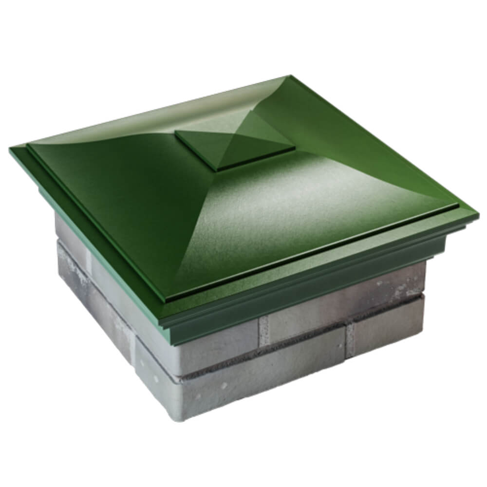 Колпак Zking Монблан Зеленый на столб 1.5х1.5 кирпича (385х385мм) в Муроме фото