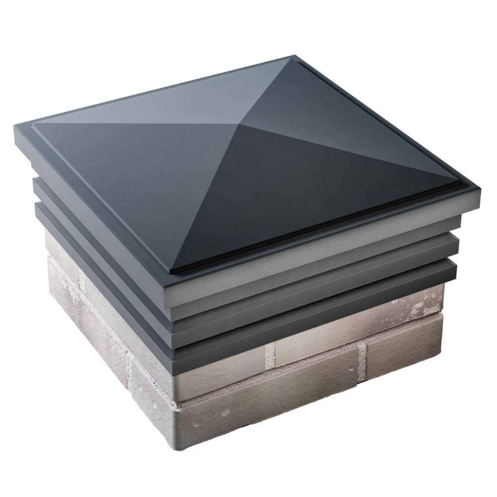 Колпак Zking Бона ХайТек Серый на столб 1.5х1.5 кирпича (385х385мм) в Муроме фото