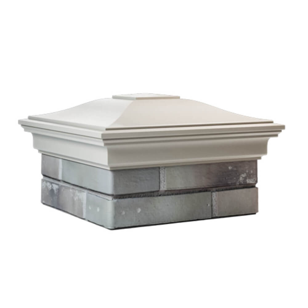 Колпак Zking Монблан Бежевый на столб 1.5х1.5 еврокирпича 0.7НФ (355х355мм) в Муроме фото