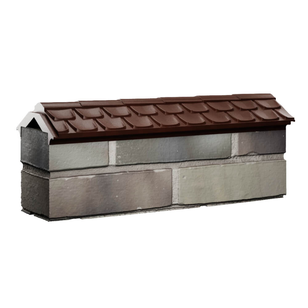 Парапет Zking Эльбрус Коричневый с посадкой на 0.5 кирпича (130мм) Муром фото