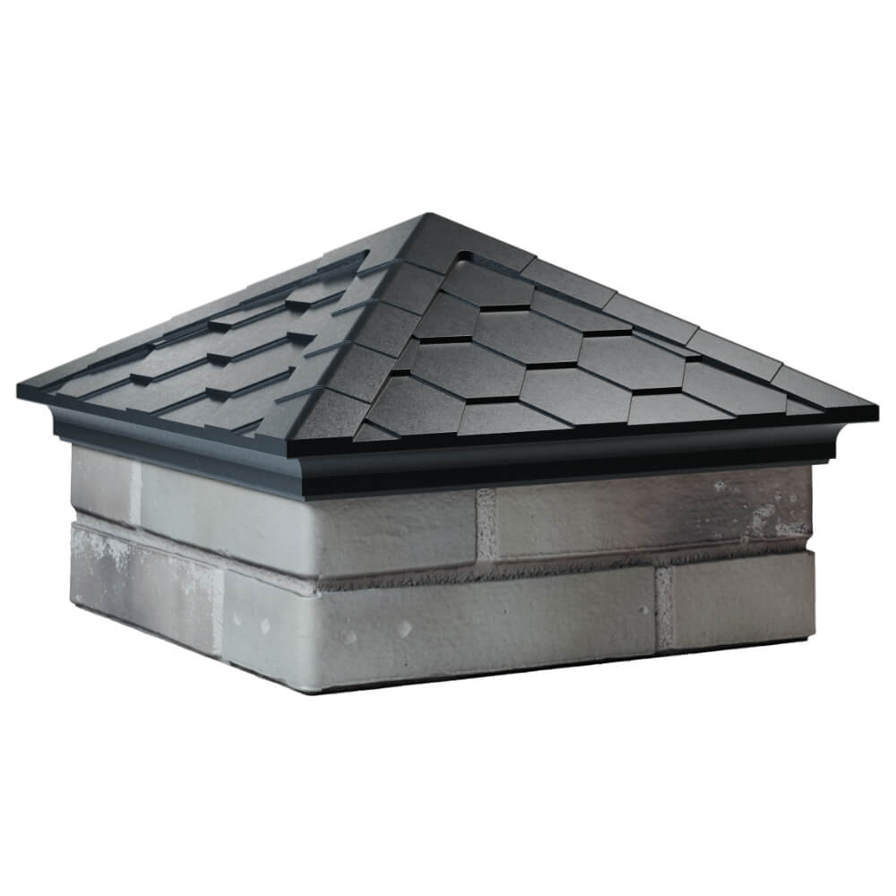 Колпак Zking Эверест Черный на столб 1.5х1.5 кирпича (390х390мм) в Муроме фото