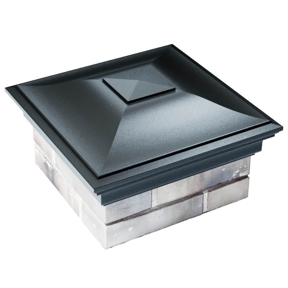 Колпак Zking Монблан Черный на столб 1.5х1.5 кирпича (385х385мм) в Муроме фото