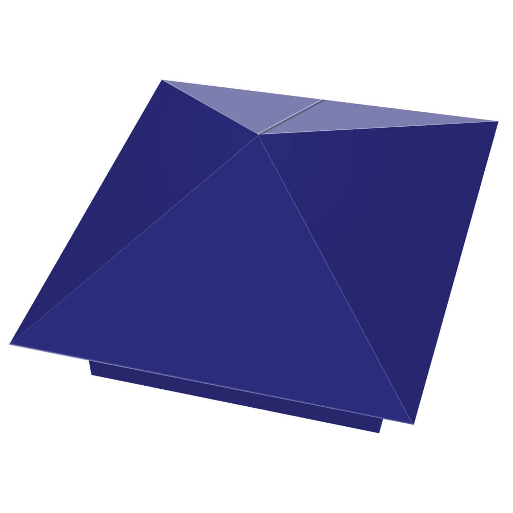 Колпак металлический 400х400мм RAL5002 Синий Ультрамарин заборный Муром фото