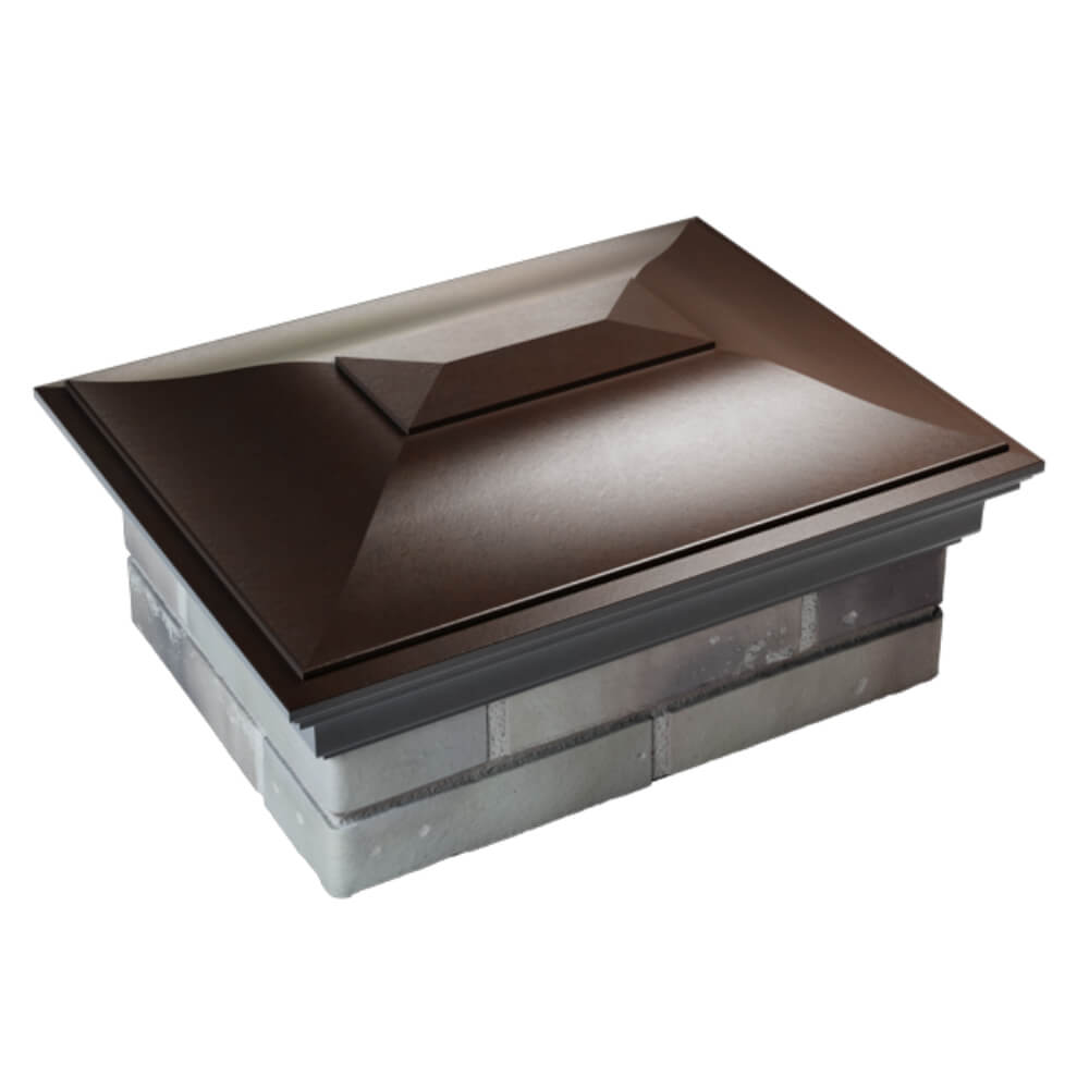 Колпак Zking Монблан Коричневый на столб 2х1.5 кирпича (515х385мм) Муром фото