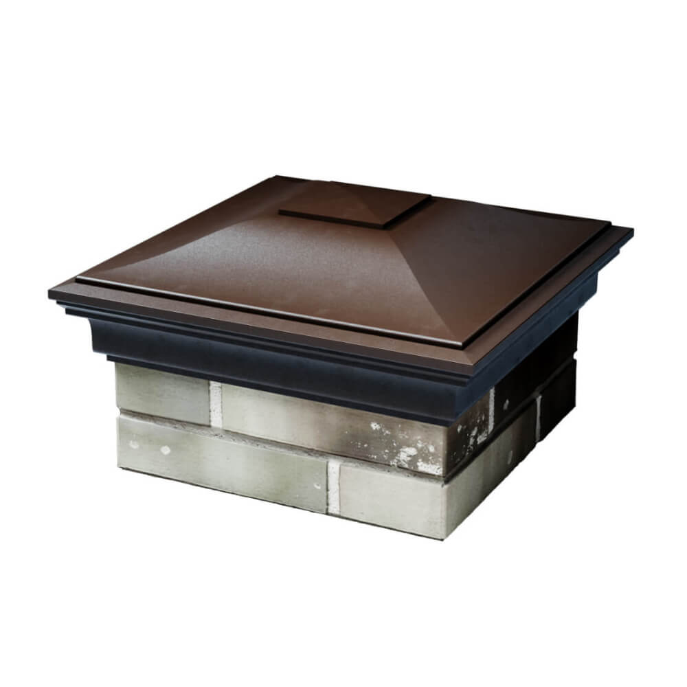 Колпак Zking Монблан Коричневый на столб 1.5х1.5 еврокирпича 0.7НФ (355х355мм) в Муроме фото