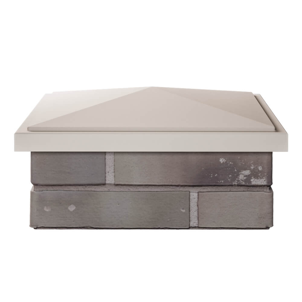 Колпак Zking БонаМоно Бежевый на столб 1.5х1.5 кирпича (385х385, 400х400мм) Муром фото