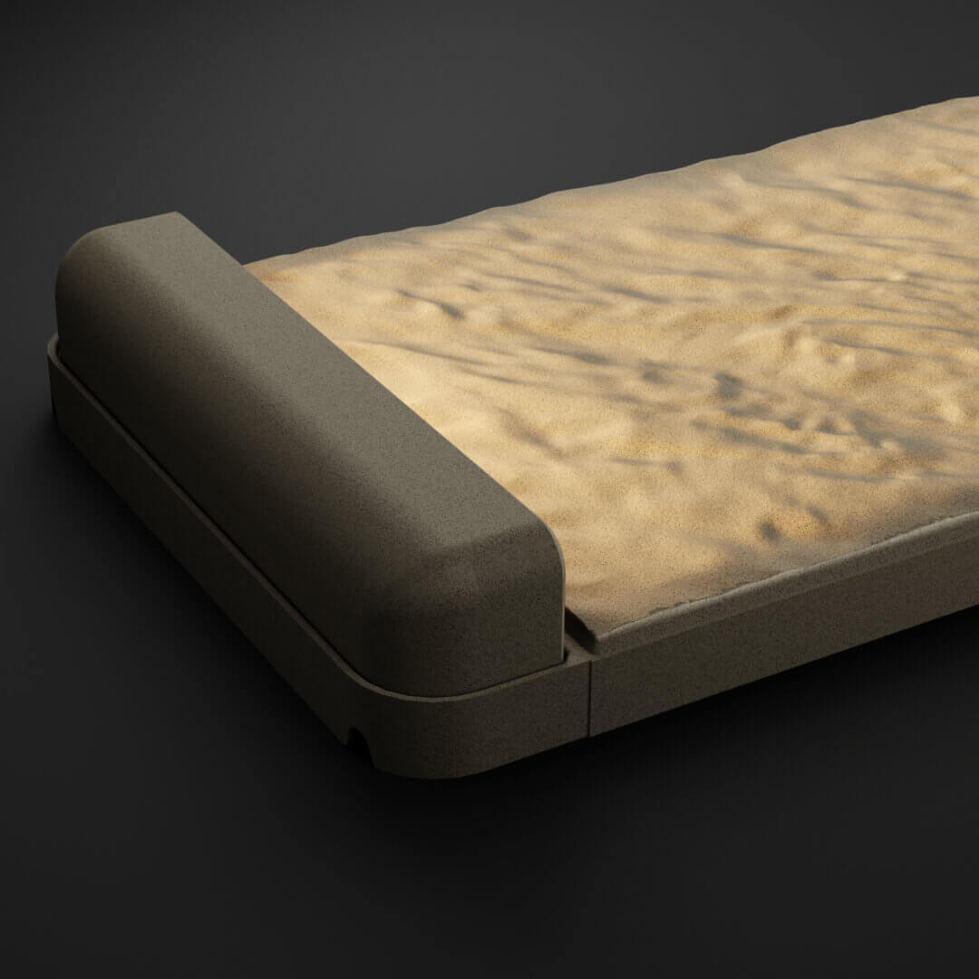 LED Светильник для шаговой плиты STONE Светлая Галька 330х75х98мм в Муроме фото