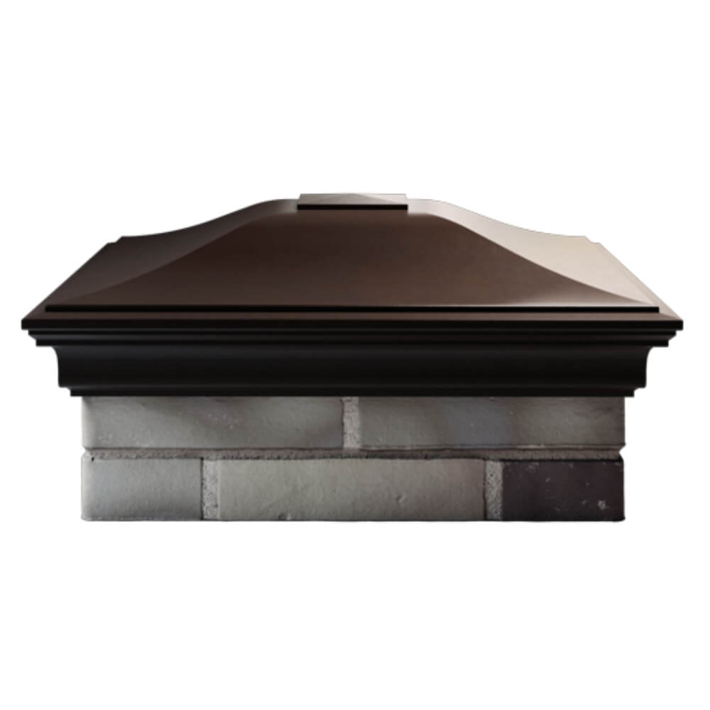 Колпак Zking Монблан Коричневый на столб 2х2 кирпича (515х515мм) в Муроме фото