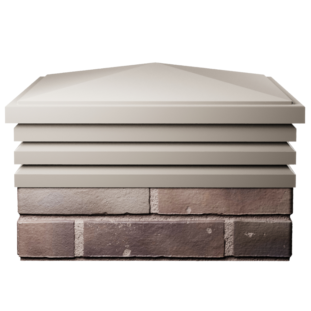 Колпак Zking Бона ХайТек Бежевый на столб 2х2 кирпича (513х513мм) Муром фото