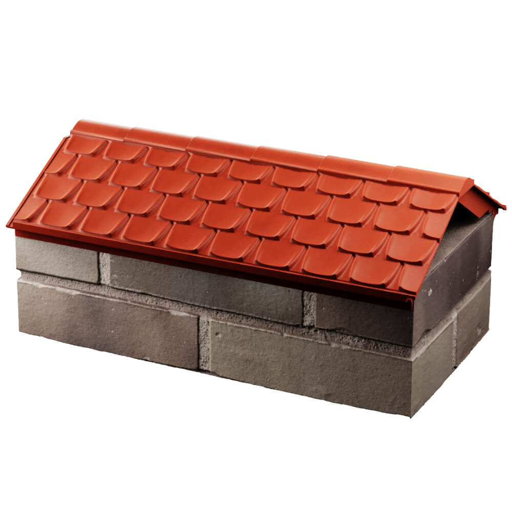 Парапет Zking Эльбрус Красный с посадкой на 1 кирпич (255мм) в Муроме фото