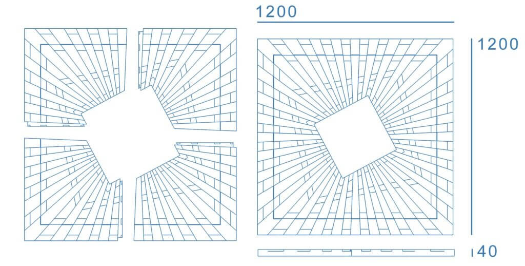 Приствольная решетка для дерева ZKING ATMOSPHERE 1.2х1.2м Красная в Муроме фото