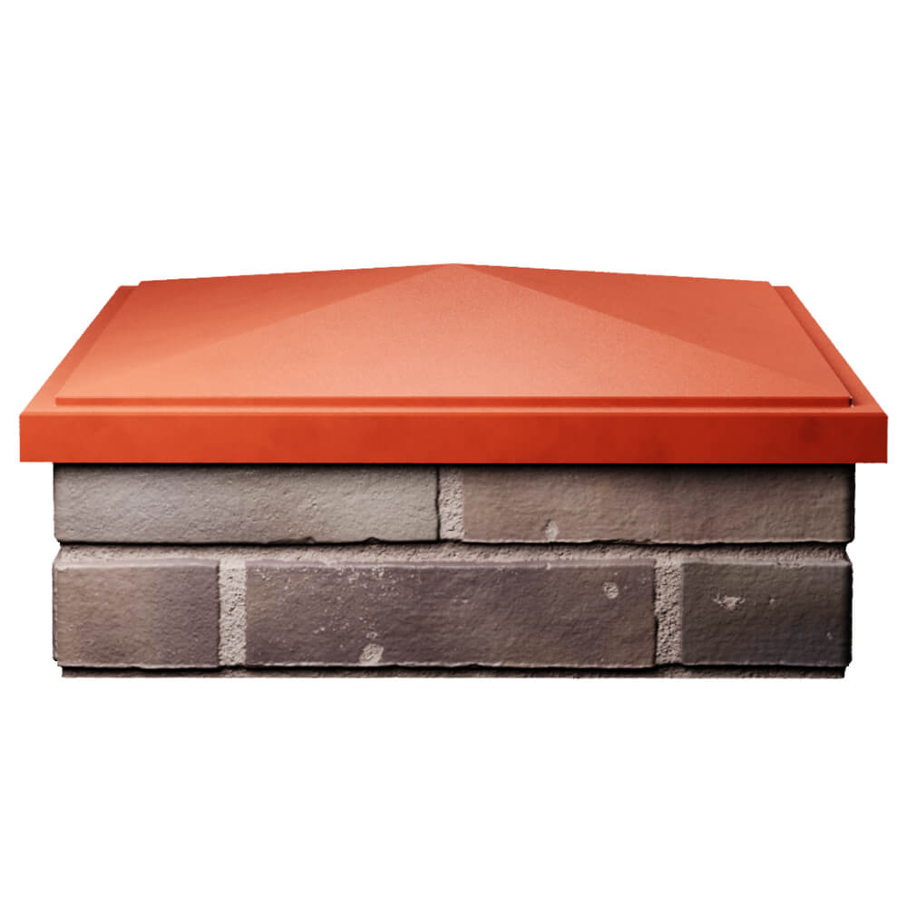 Колпак Zking БонаМоно Красный на столб 2х2 кирпича (515х515, 530х530мм) Муром фото