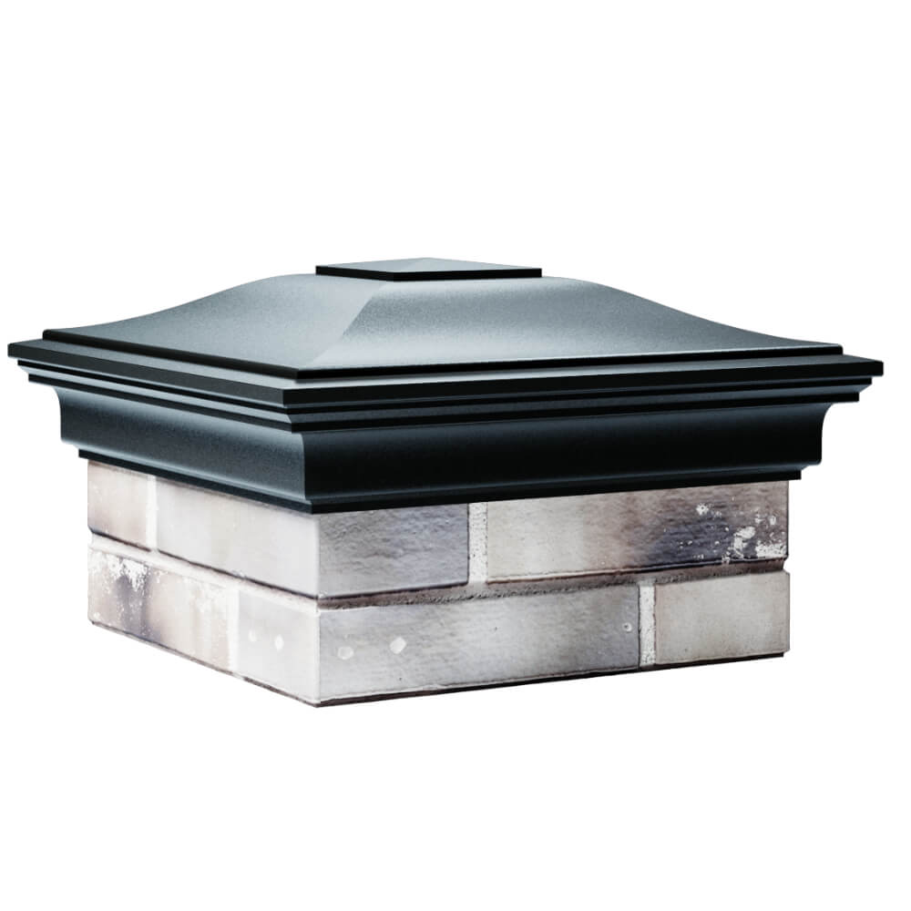 Колпак Zking Монблан Черный на столб 1.5х1.5 кирпича (385х385мм) в Муроме фото