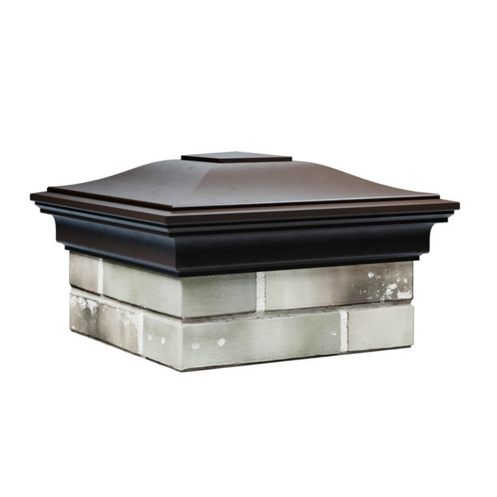 Колпак Zking Монблан Коричневый на столб 1.5х1.5 еврокирпича 0.7НФ (355х355мм) в Муроме фото