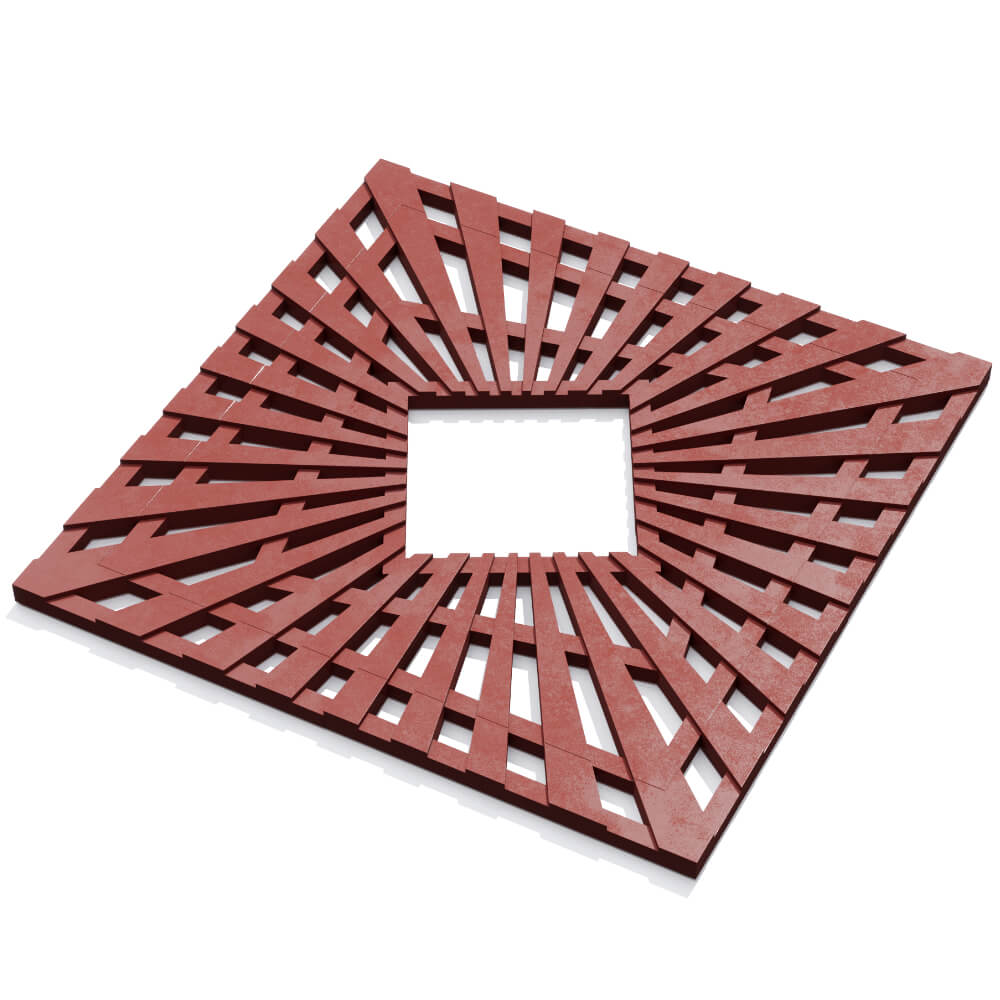 Приствольная решетка для дерева ZKING ATMOSPHERE 1.2х1.2м Красная в Муроме фото