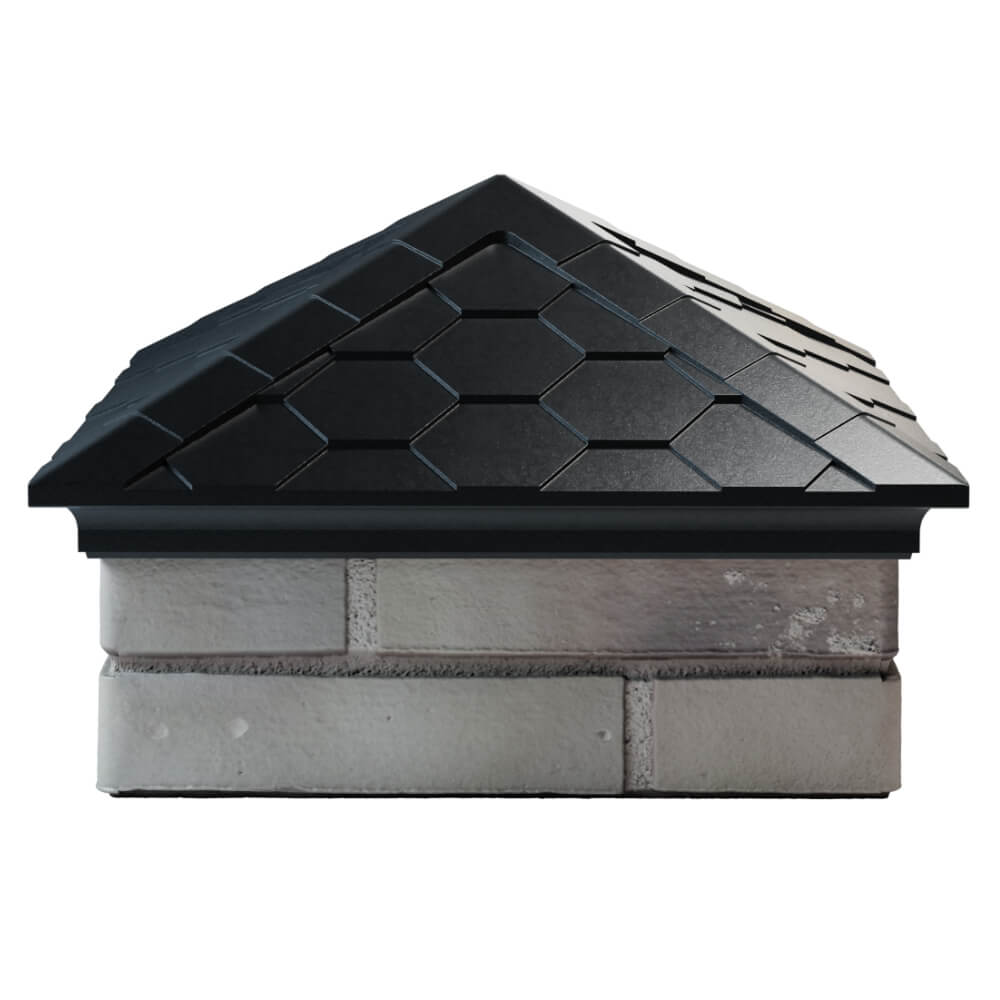 Колпак Zking Эверест Черный на столб 1.5х1.5 кирпича (390х390мм) Муром фото