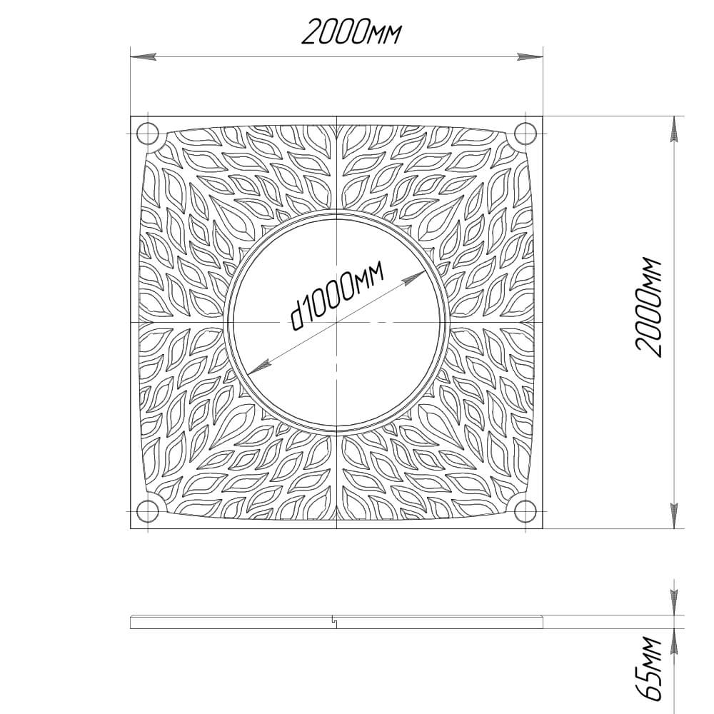 Приствольная решетка для дерева ZKING CRUST 2х2м Черная в Муроме фото