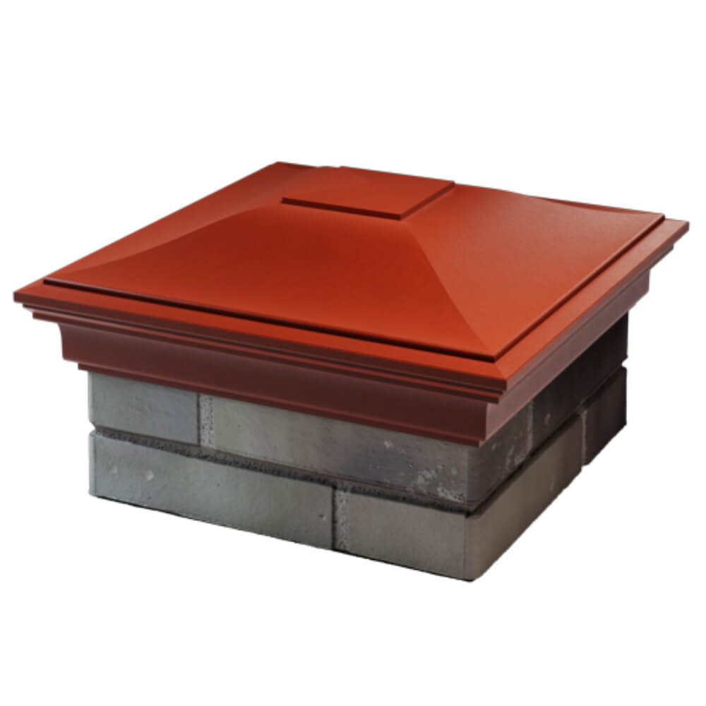 Колпак Zking Монблан Красный на столб 1.5х1.5 кирпича (385х385мм) в Муроме фото